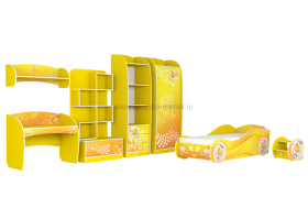 Тумба прикроватная Авто-3 с рисунком Пинк Желтый в Черлаке - cherlak.katalogmebeli.com | фото 4