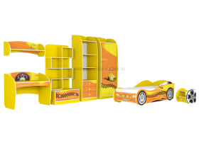 Тумба прикроватная Авто-3 с рисунком Такси Желтый в Черлаке - cherlak.katalogmebeli.com | фото 6