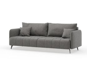 Валериан диван трёхместный прямой Стальной, ткань RICO FLEX 9292 в Черлаке - cherlak.katalogmebeli.com | фото
