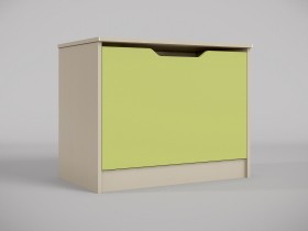 Ящик для игрушек Эппл (Зеленый/корпус Клен) в Черлаке - cherlak.katalogmebeli.com | фото