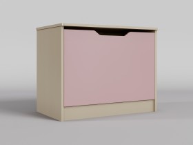 Ящик для игрушек Грэйси (Розовый/корпус Клен) в Черлаке - cherlak.katalogmebeli.com | фото