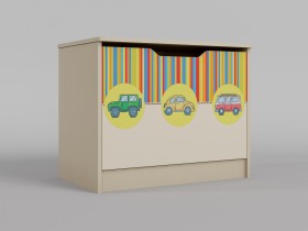 Ящик для игрушек Клаксон (Бежевый/корпус Клен) в Черлаке - cherlak.katalogmebeli.com | фото