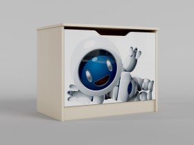 Ящик для игрушек Санни (Белый/корпус Клен) в Черлаке - cherlak.katalogmebeli.com | фото