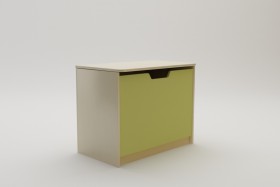 Ящик для игрушек Смайли (Зеленый/корпус Клен) в Черлаке - cherlak.katalogmebeli.com | фото